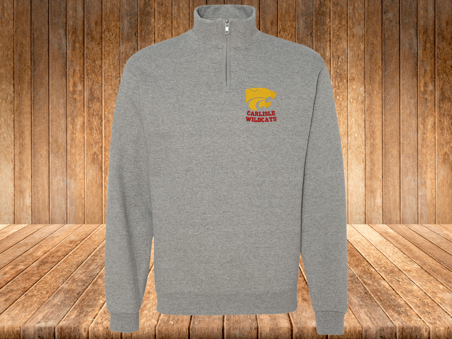 Carlisle Wildcats Embroidered Quarter Zip Fleece Sweatshirt