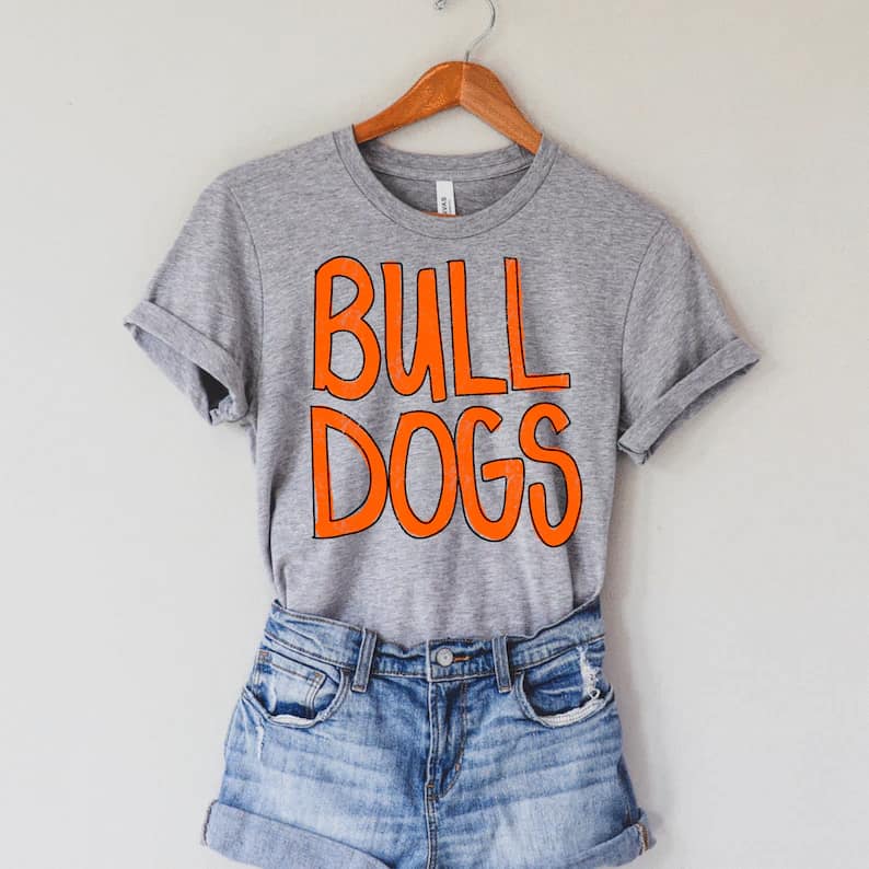 Bulldogs Orange Graphic Tee