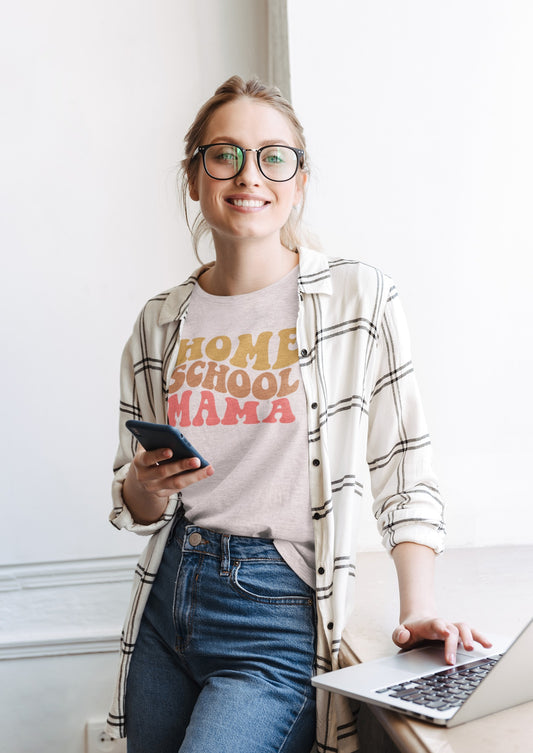 Homeschool Mama Retro Text Graphic Tee