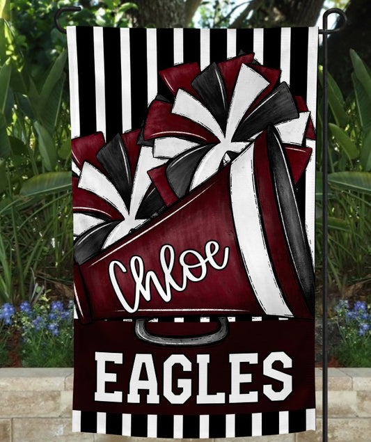 Maroon Cheer Garden Flag