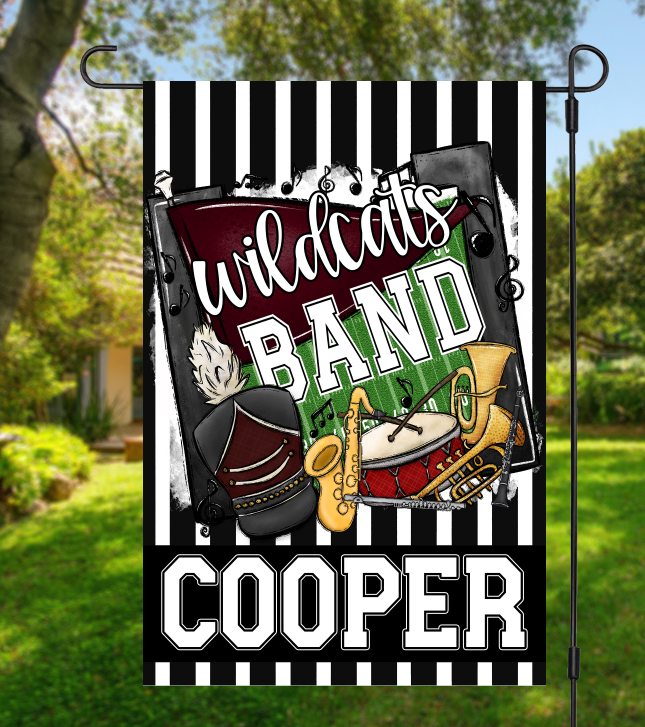 Band Maroon Garden Flag