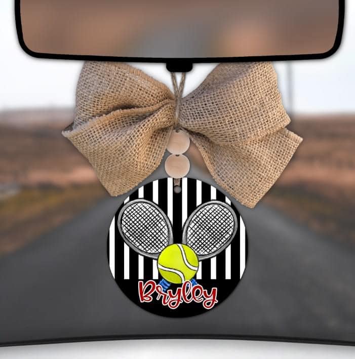 Tennis Bag Tag/Ornaments/Car Charm