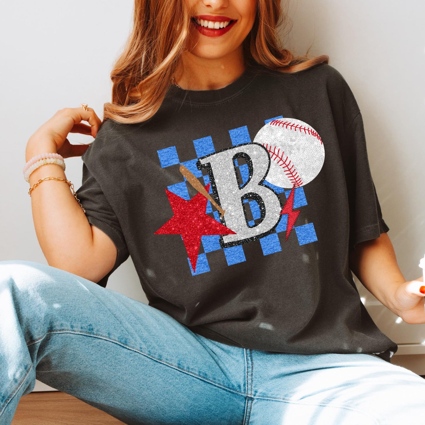 Baseball Sequin Varsity DTF Transfer