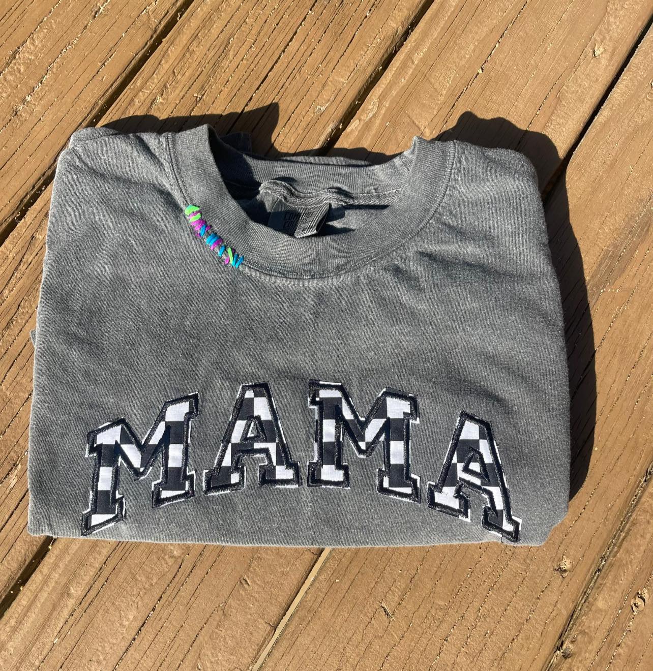 Mama Race Embroidered Comfort Color Tee