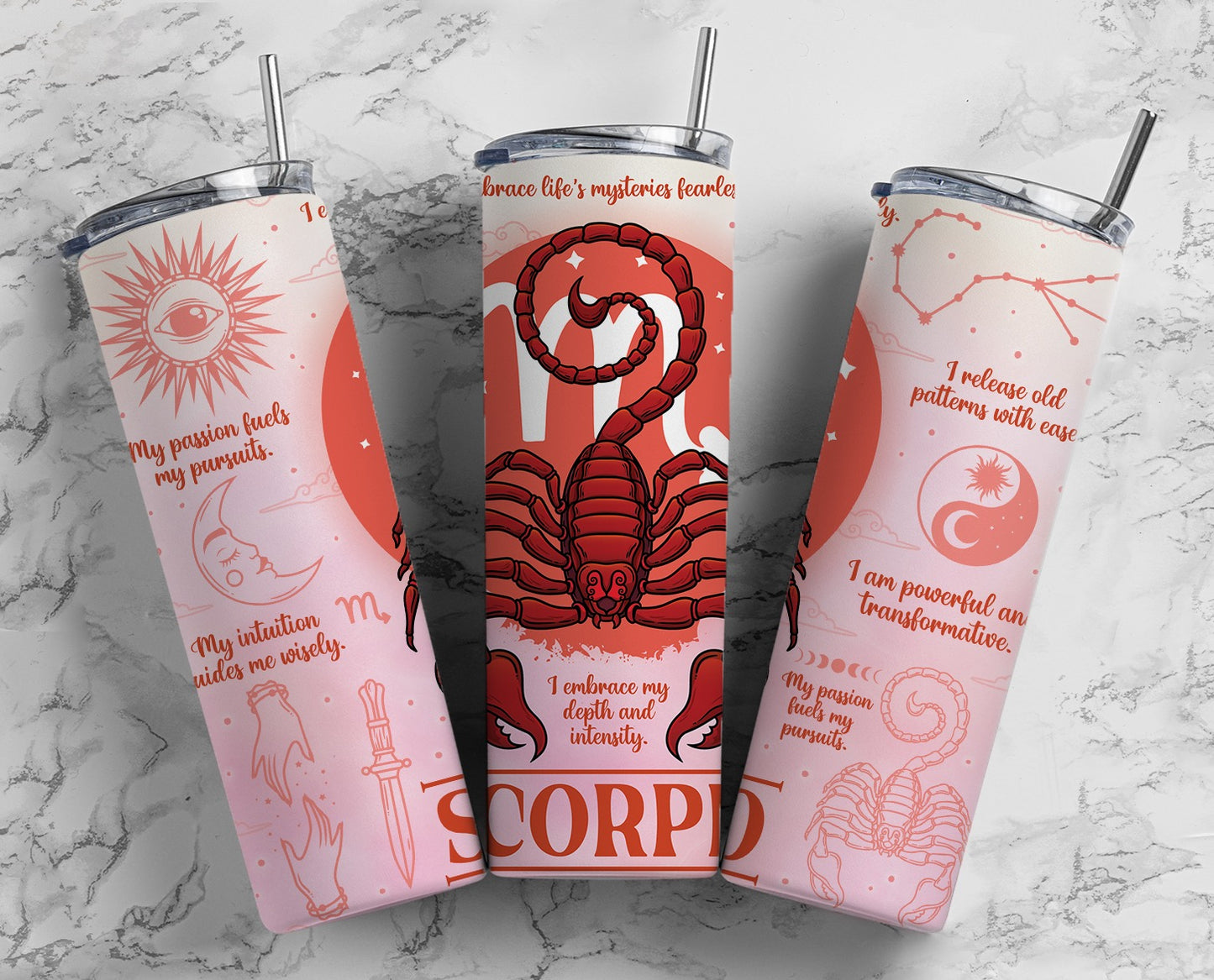 Scorpio Completed 20oz Skinny Tumbler