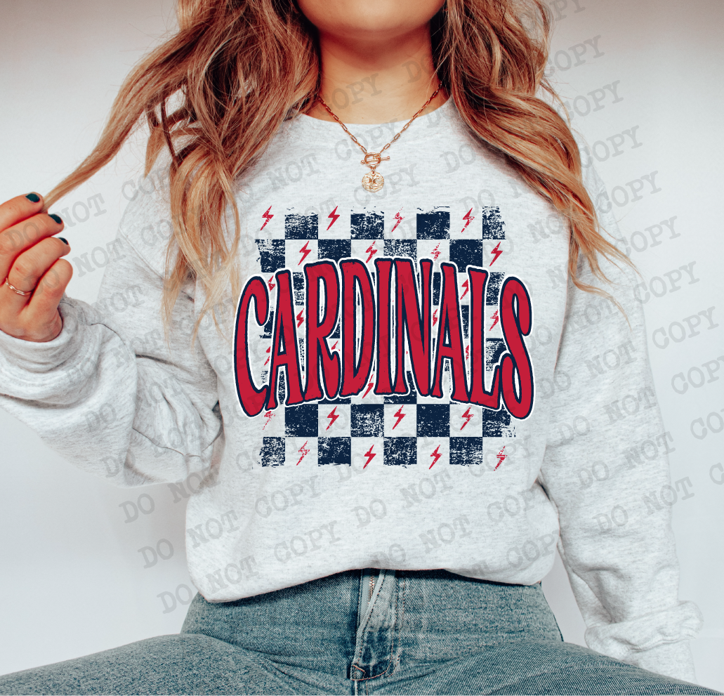 Cardinals Checkered Retro Graphic Tee