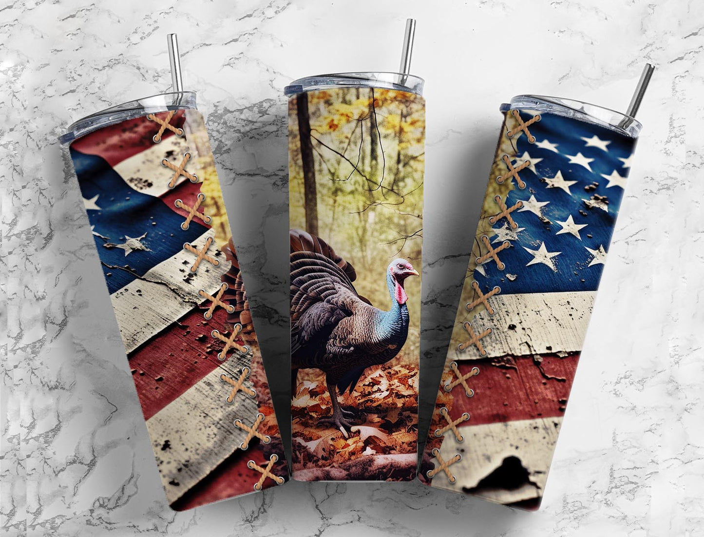 American Turkey 20oz Skinny Completed Tumbler