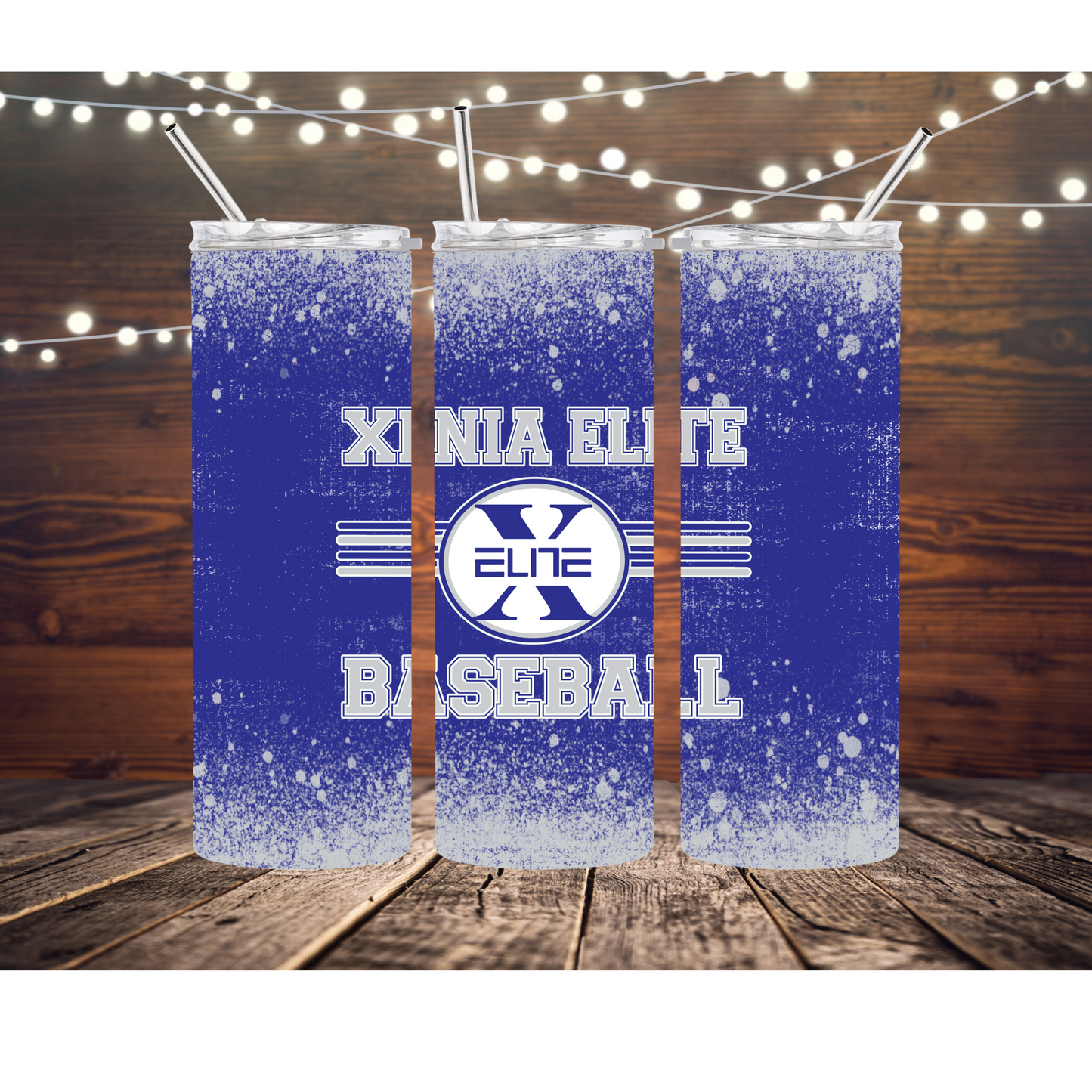 Xenia Elite Baseball Completed 20oz Skinny Tumbler