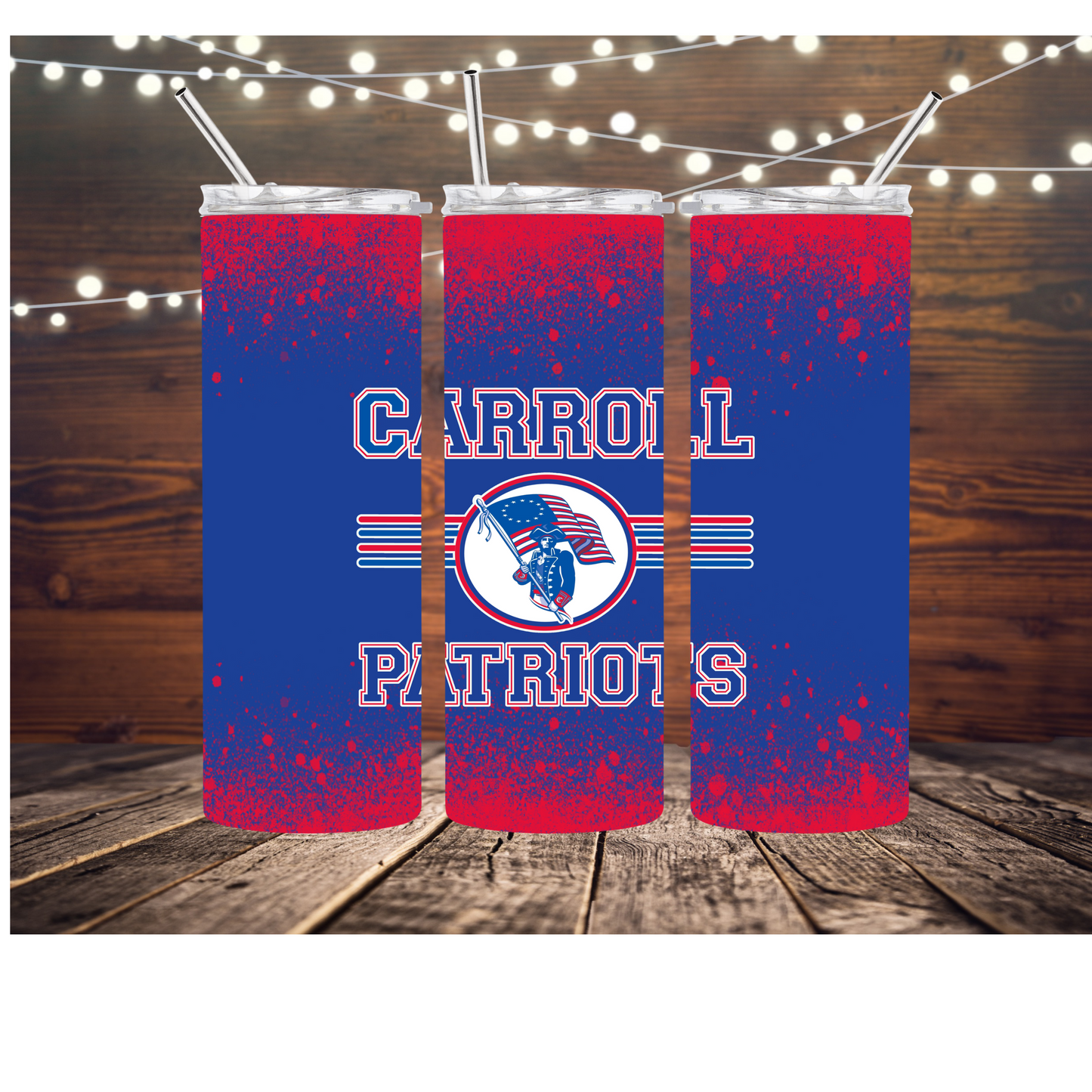 Carroll Patriots Completed 20oz Skinny Tumbler