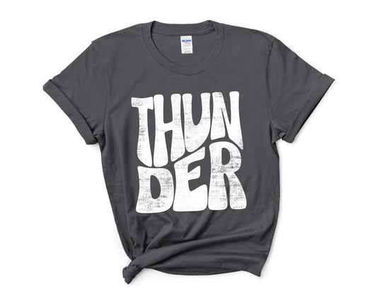 Thunder Retro Wave Distressed DTF Transfer