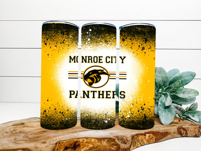 Monroe City Panthers Completed 20oz Skinny Tumbler