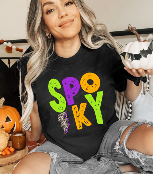 Spooky Lightning Bolt Graphic Tee