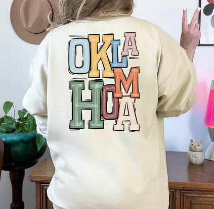 Oklahoma Varsity Doodle DTF Transfer