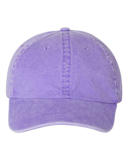 Embroidered Hand Stitch Effect Font on Pigment-Dyed Twill Hat 5-7 Business Day TAT