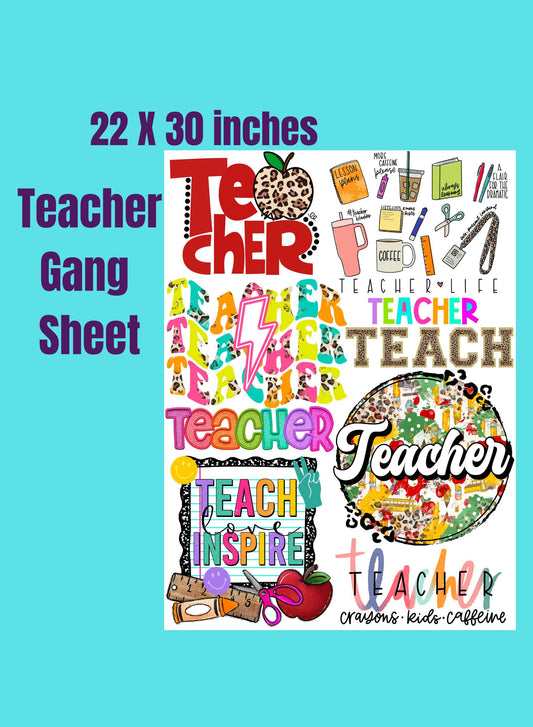 Premade Gang Sheet Teacher