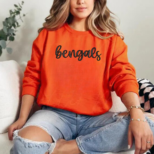 bengals 3D Puff Embroidered CC Short Sleeve/Sweatshirt