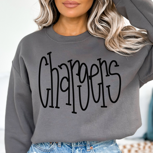 Chargers Hand Lettered DTF Transfer