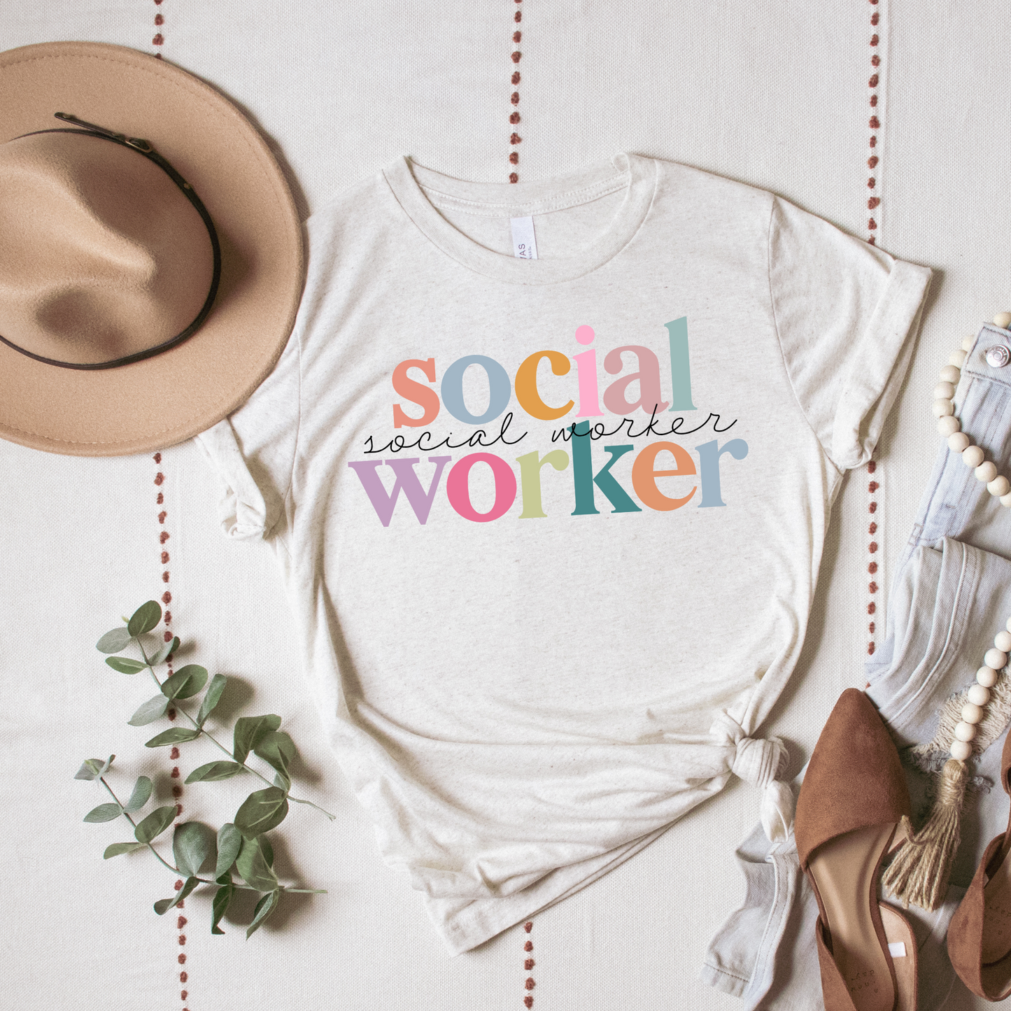 Social Worker Watercolor Graphic Tee