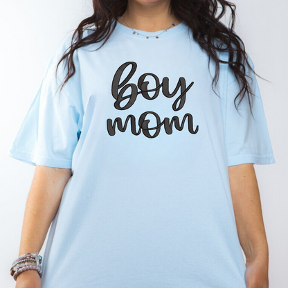 Boy Mom 3D Puff Embroidered CC Short Sleeve/Sweatshirt