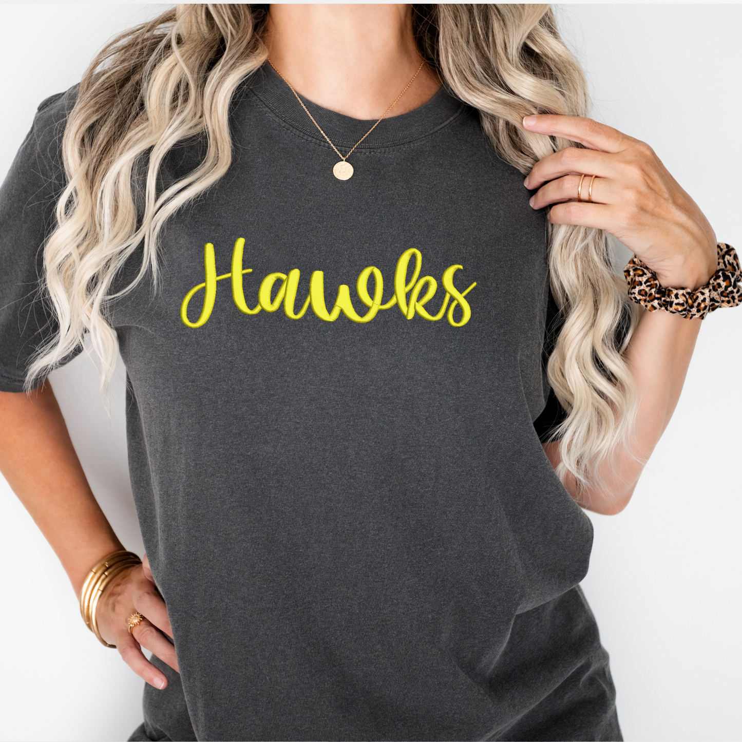 Hawks 3D Puff Embroidered CC Short Sleeve/Sweatshirt