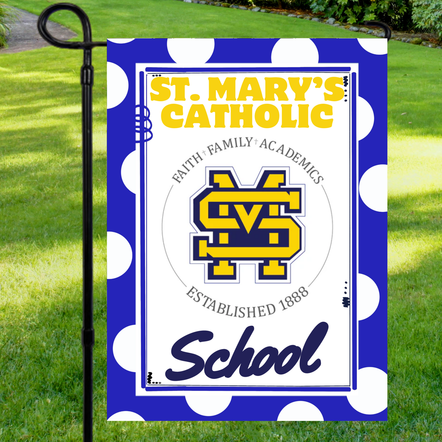 St. Mary's Catholic School Garden Flag