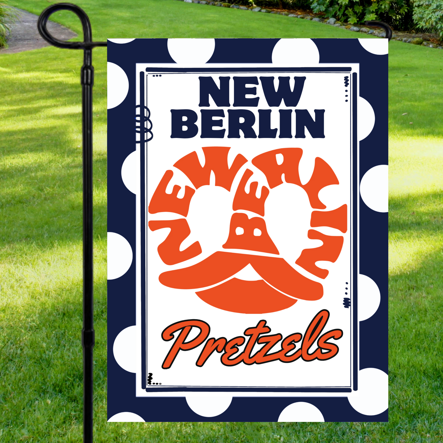 New Berlin Pretzels Garden Flag