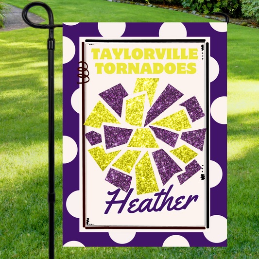 Taylorville Tornadoes Cheer Garden Flag