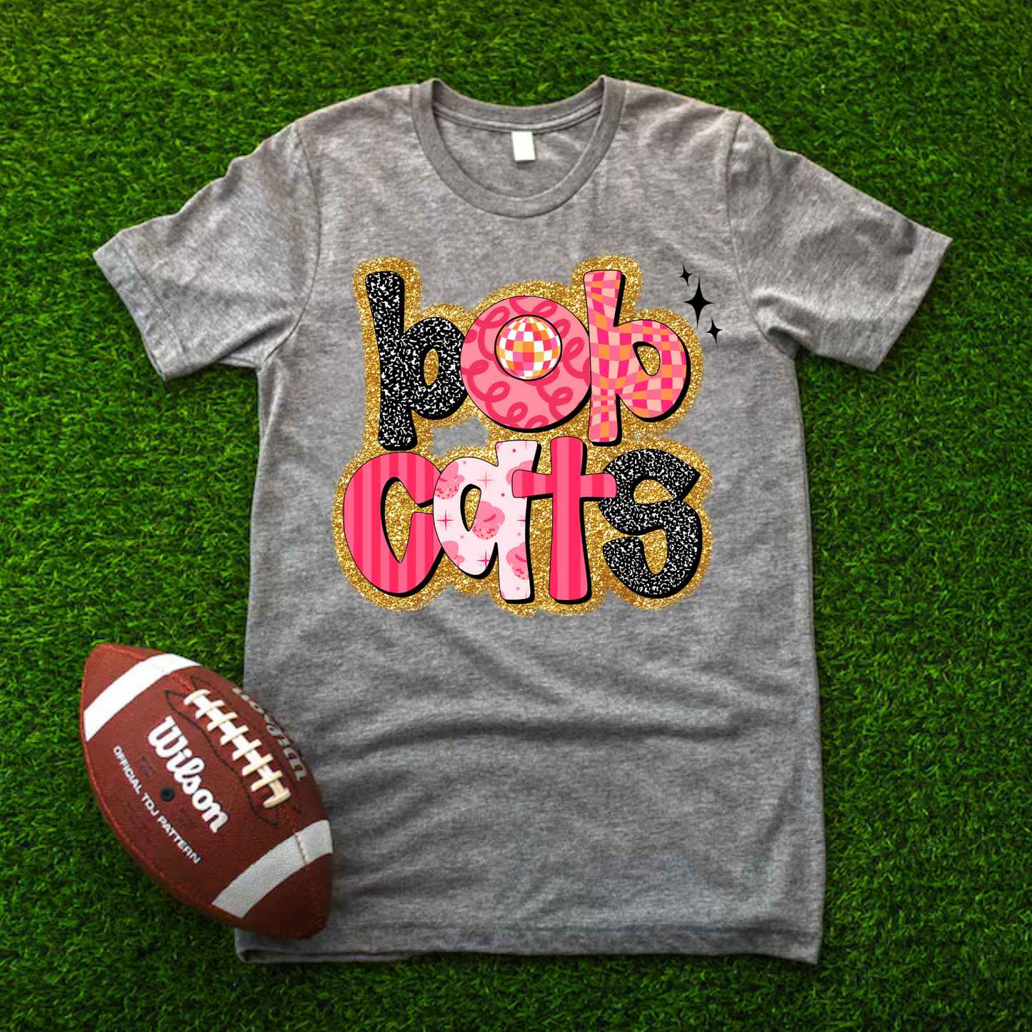 Bobcats Pink Retro DTF Transfer