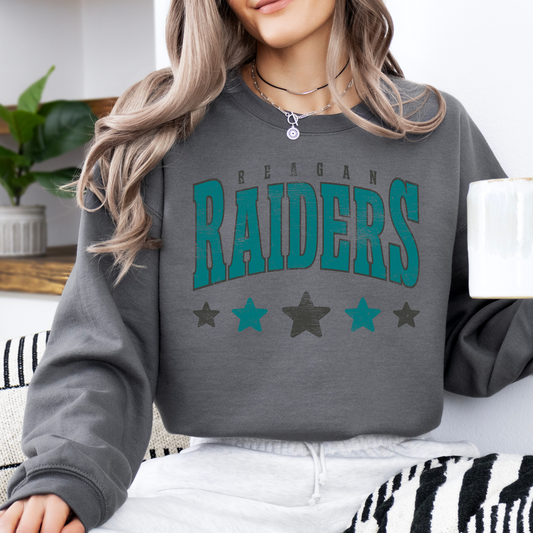 Reagan Raiders Distressed Stars Graphic Tee