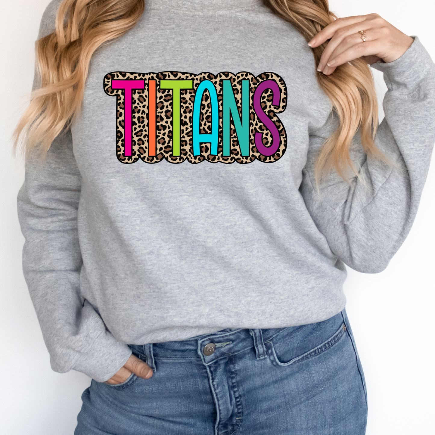 Titans Colorful Leopard DTF Transfer