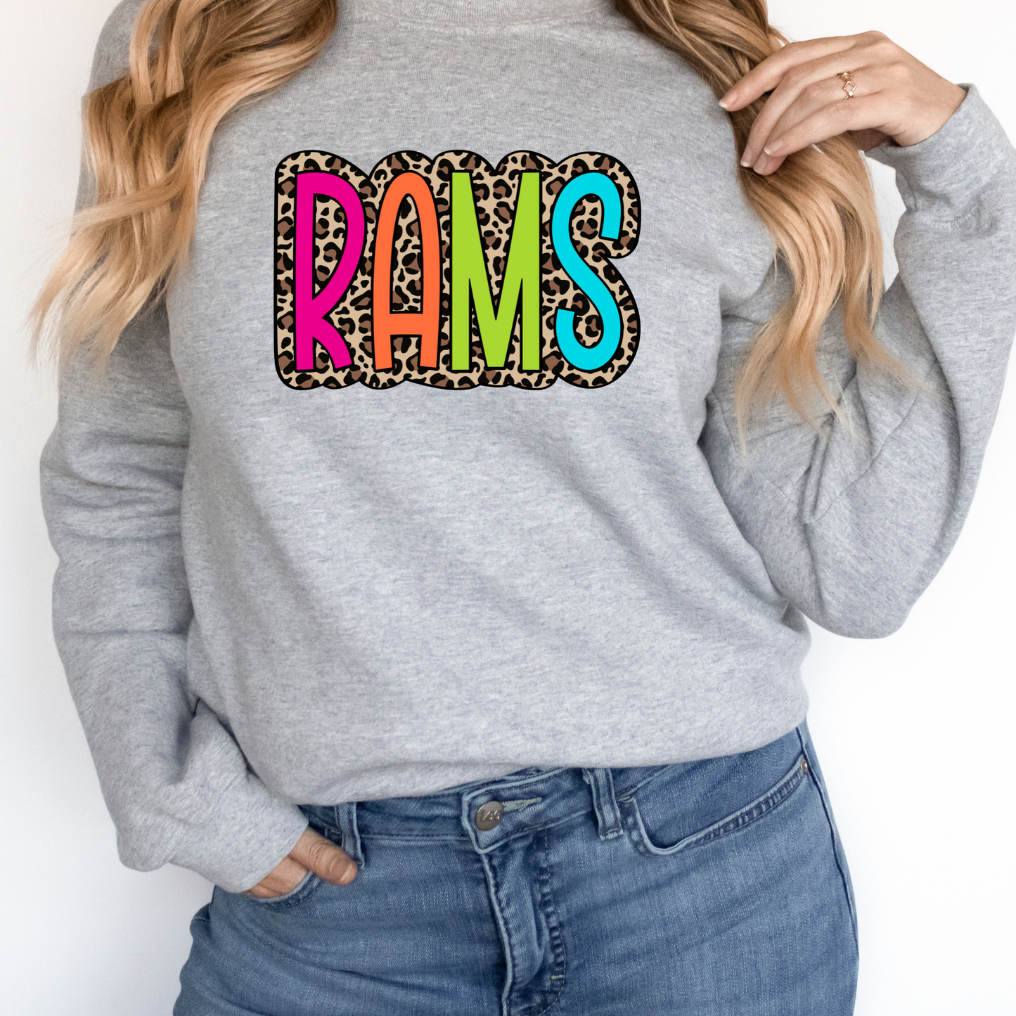 Rams Colorful Leopard DTF Transfer