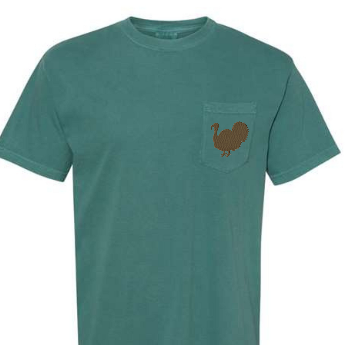 Turkey Comfort Color Embroidered Tee