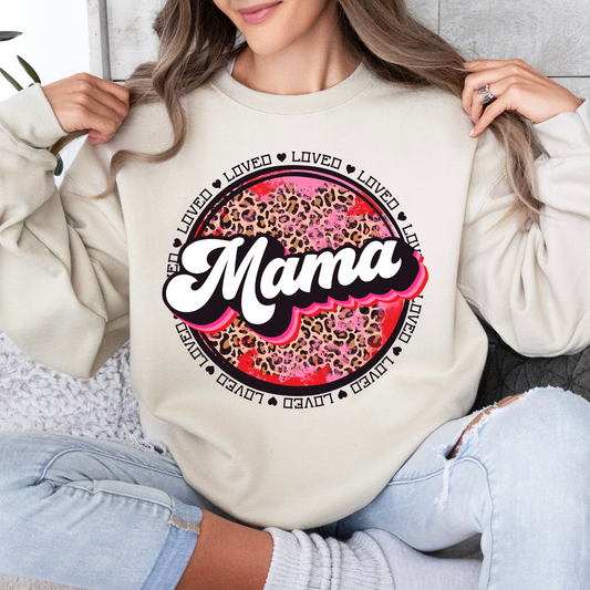 Mama Leopard Circle DTF Transfer