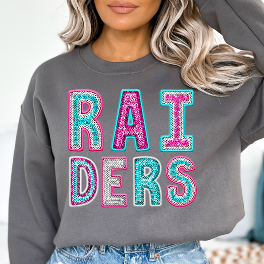 Raiders Faux Sequin DTF Transfer