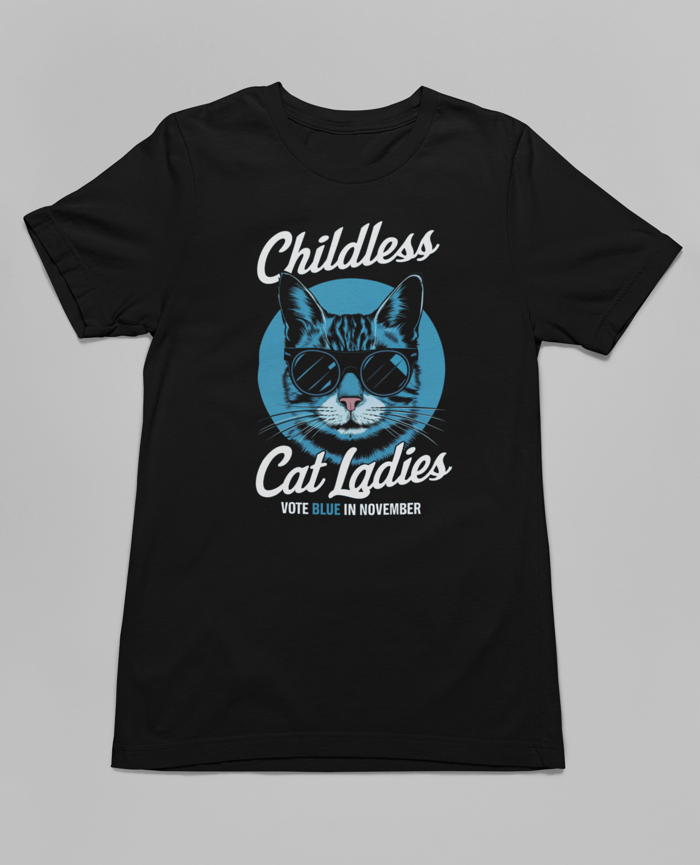 Childless Cat Ladies Vote Blue Graphic Tee