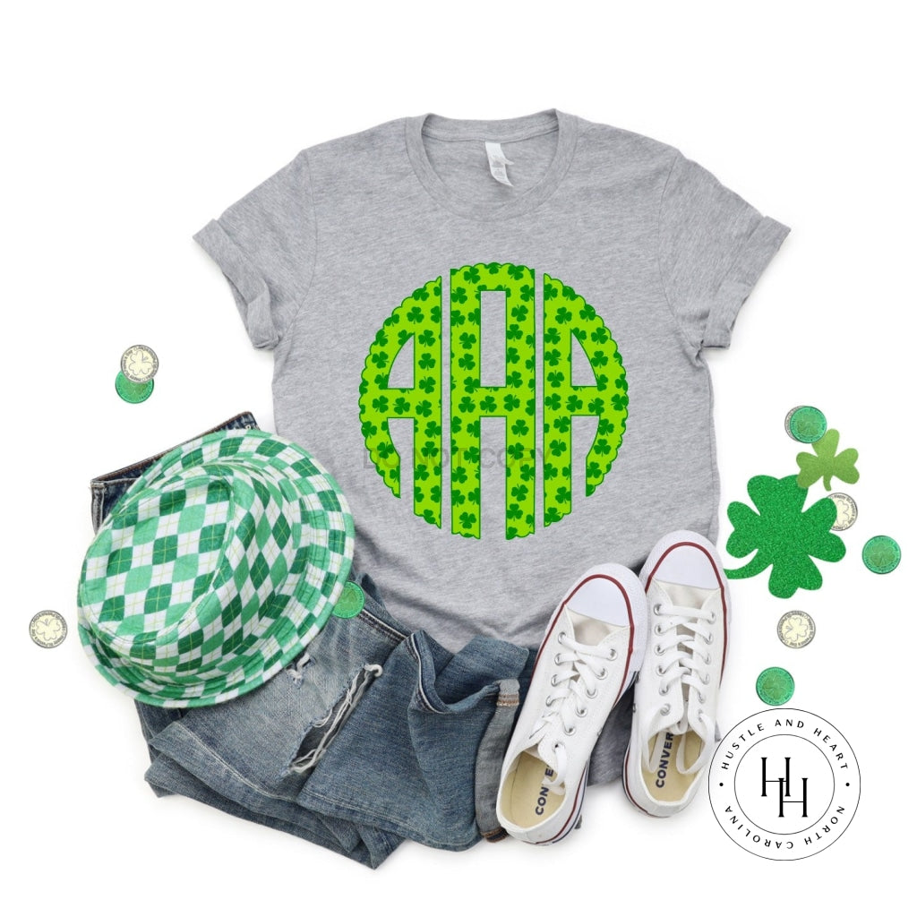 Green Clover Monogram DTF Transfer