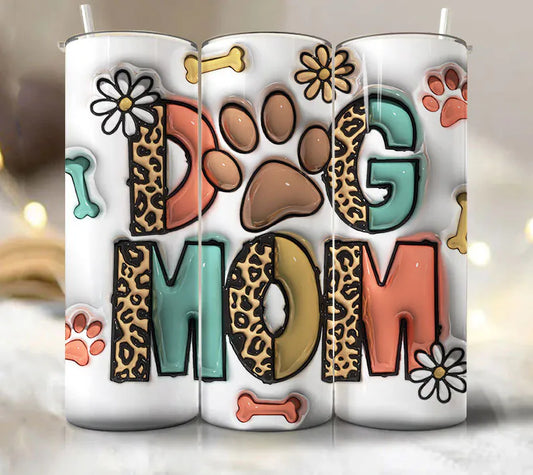 Dog Mom Completed 20oz Skinny Tumbler