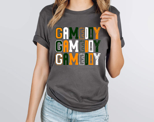 Gameday Black, Orange, White Graphic Tee