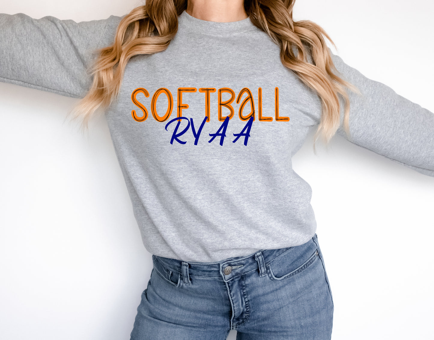 Softball RYAA Scribble Doodle Graphic Tee