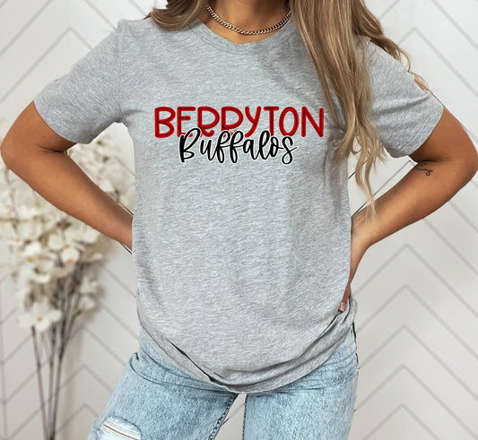 Berryton Buffalos Scribble Doodle Graphic Tee