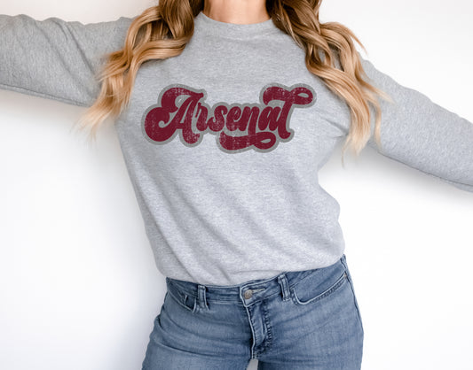 Arsenal Vintage  Retro Shadow Distressed DTF Transfer