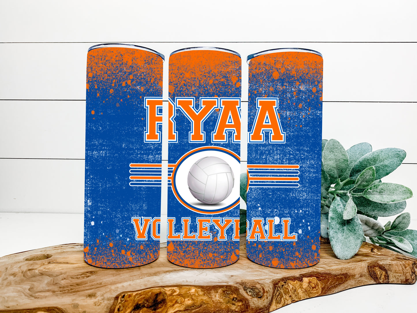 RYAA Volleyball Completed 20oz Skinny Tumbler