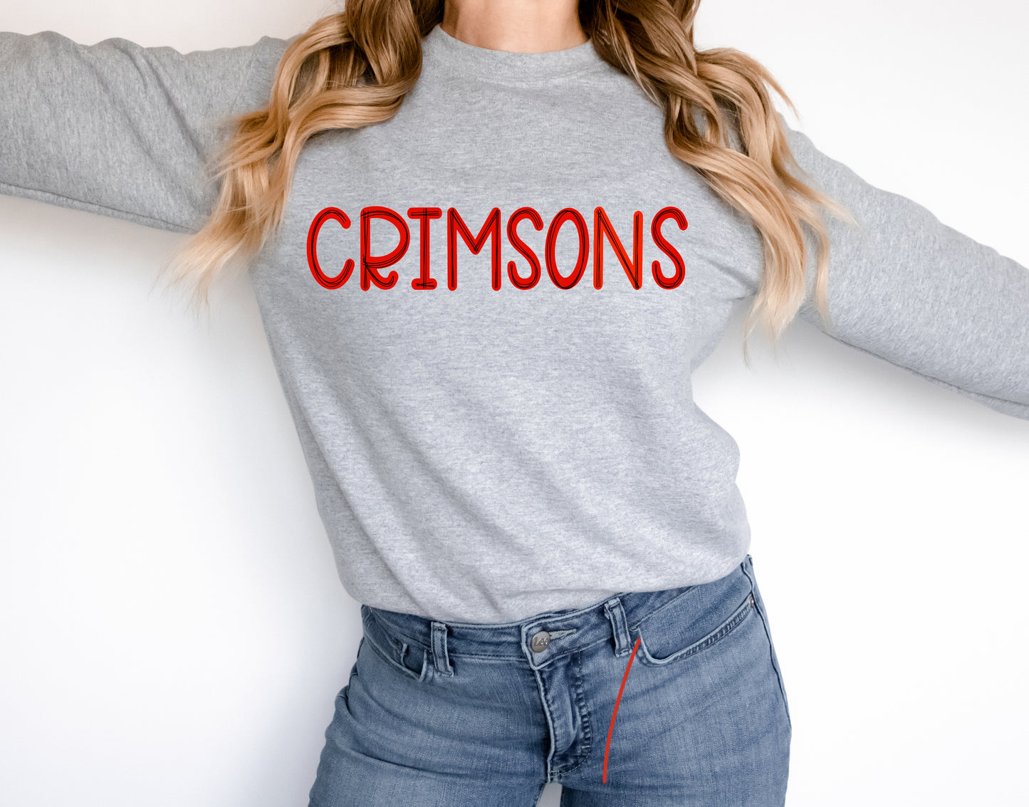 Crimsons Scribble Doodle Graphic Tee