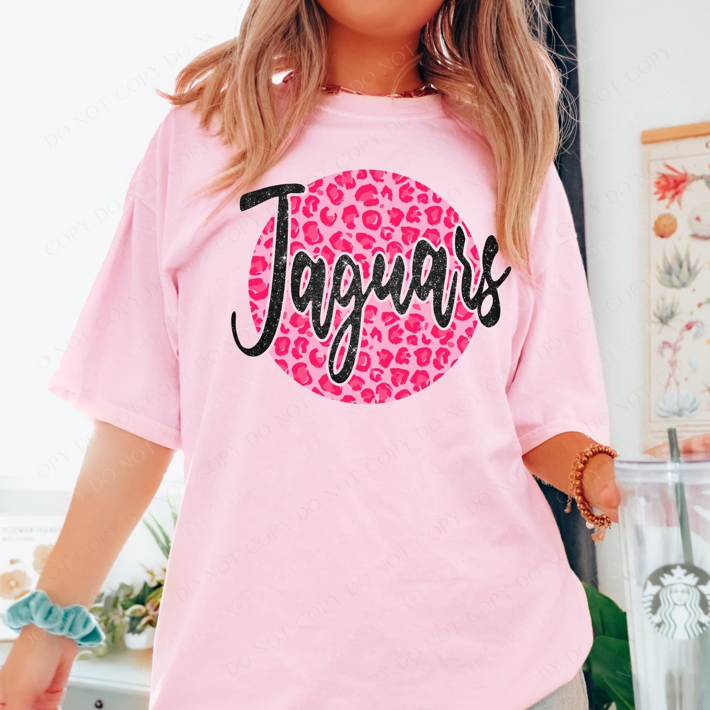 Jaguars Pink Leopard DTF Transfer