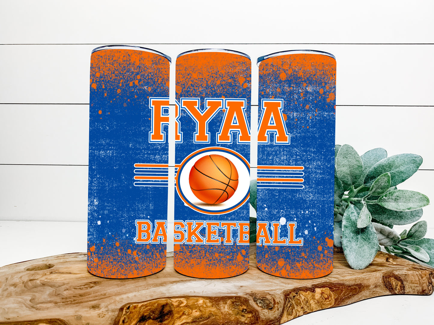 RYAA Basketball Completed 20oz Skinny Tumbler