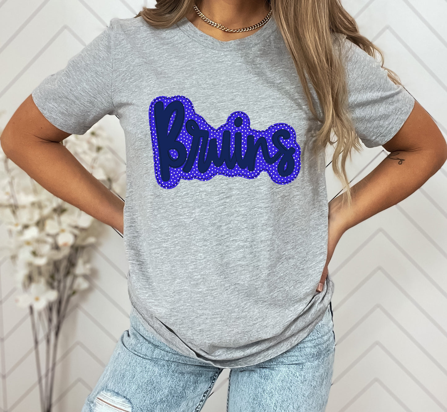 Bruins Faux Applique Graphic Tee