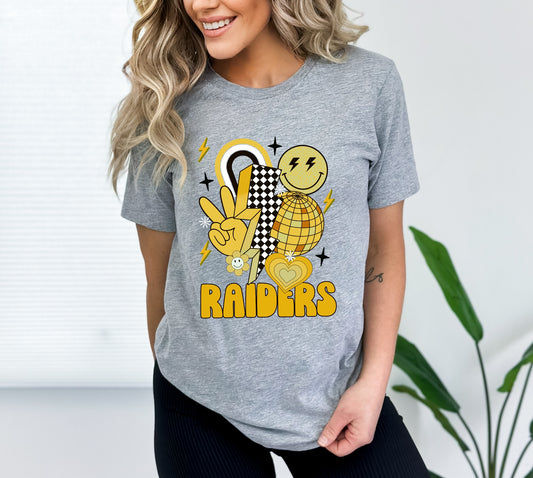 Raiders Yellow Groovy DTF Transfer