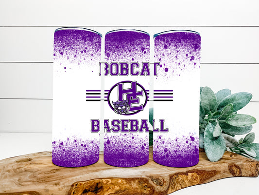 HE Bobcats Completed 20oz Skinny Tumbler