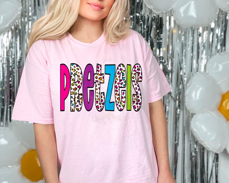 Pretzels Rainbow Leopard Graphic Tee