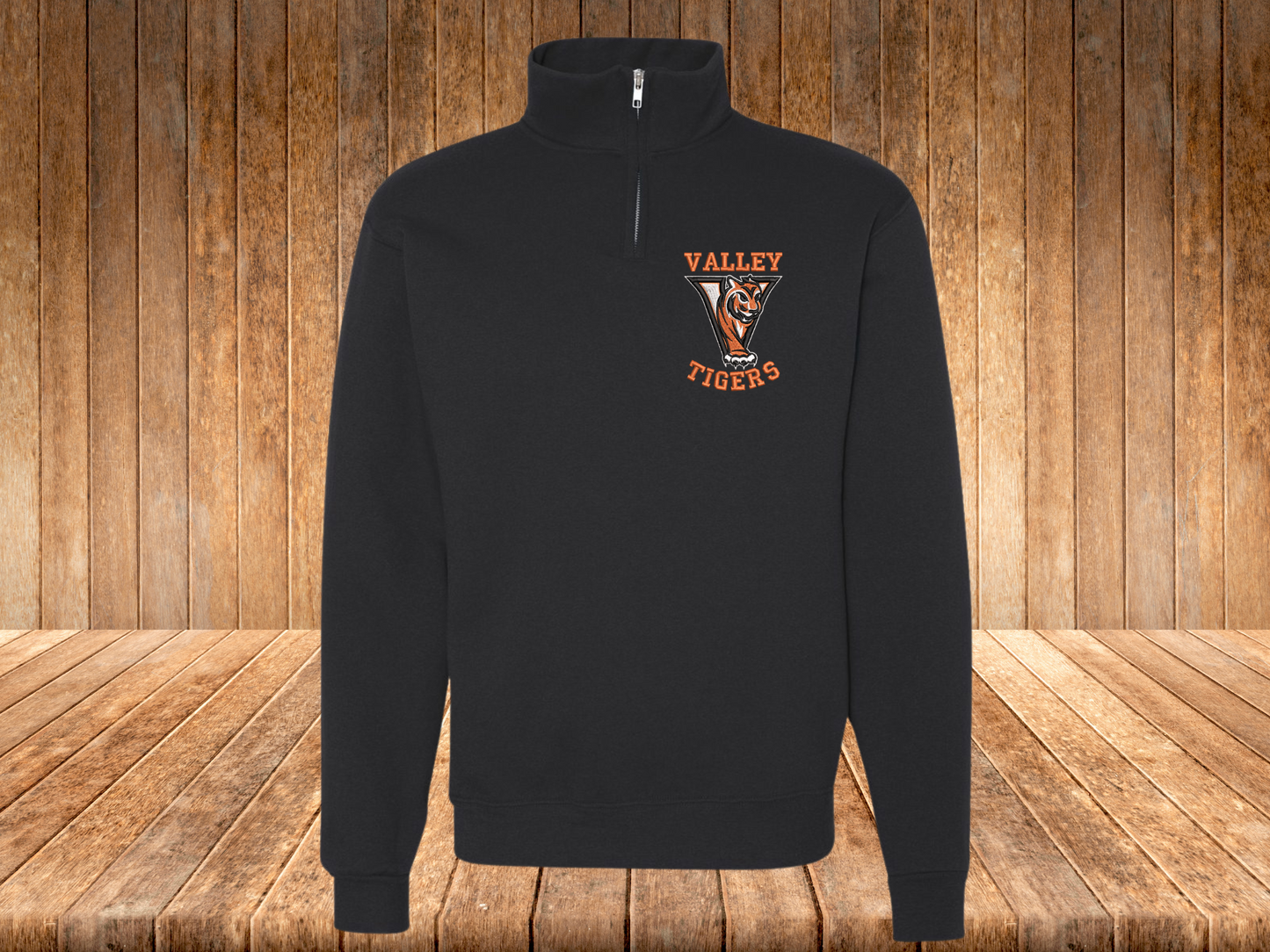 Valley Tigers Faux/Simulated Embroidery DTF Transfer